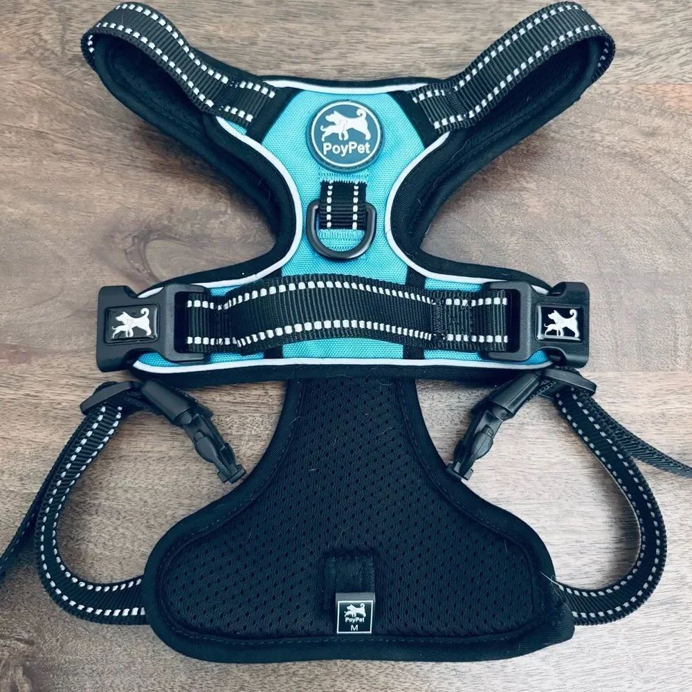 Pot Pet Blue Black Dog Harness M